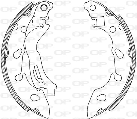 OPEN PARTS stabdžių trinkelių komplektas BSA2235.00